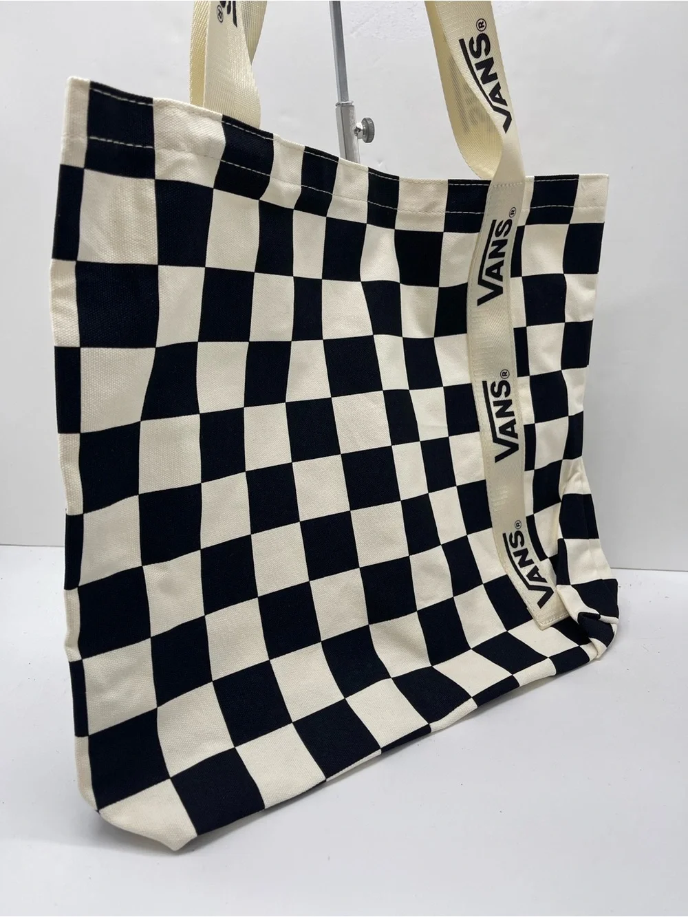 Vans Black and Cream Checkerboard Tote